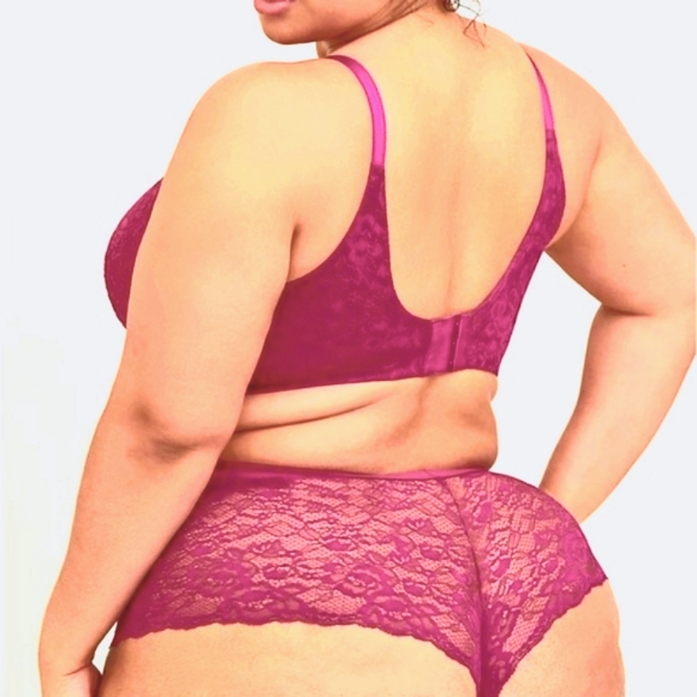 ❤️NWT TORRID VALENTINES DAY PANTY FUCHSIA MID-RISE CHEEKY - PLUS SIZE - Picture 2 of 10